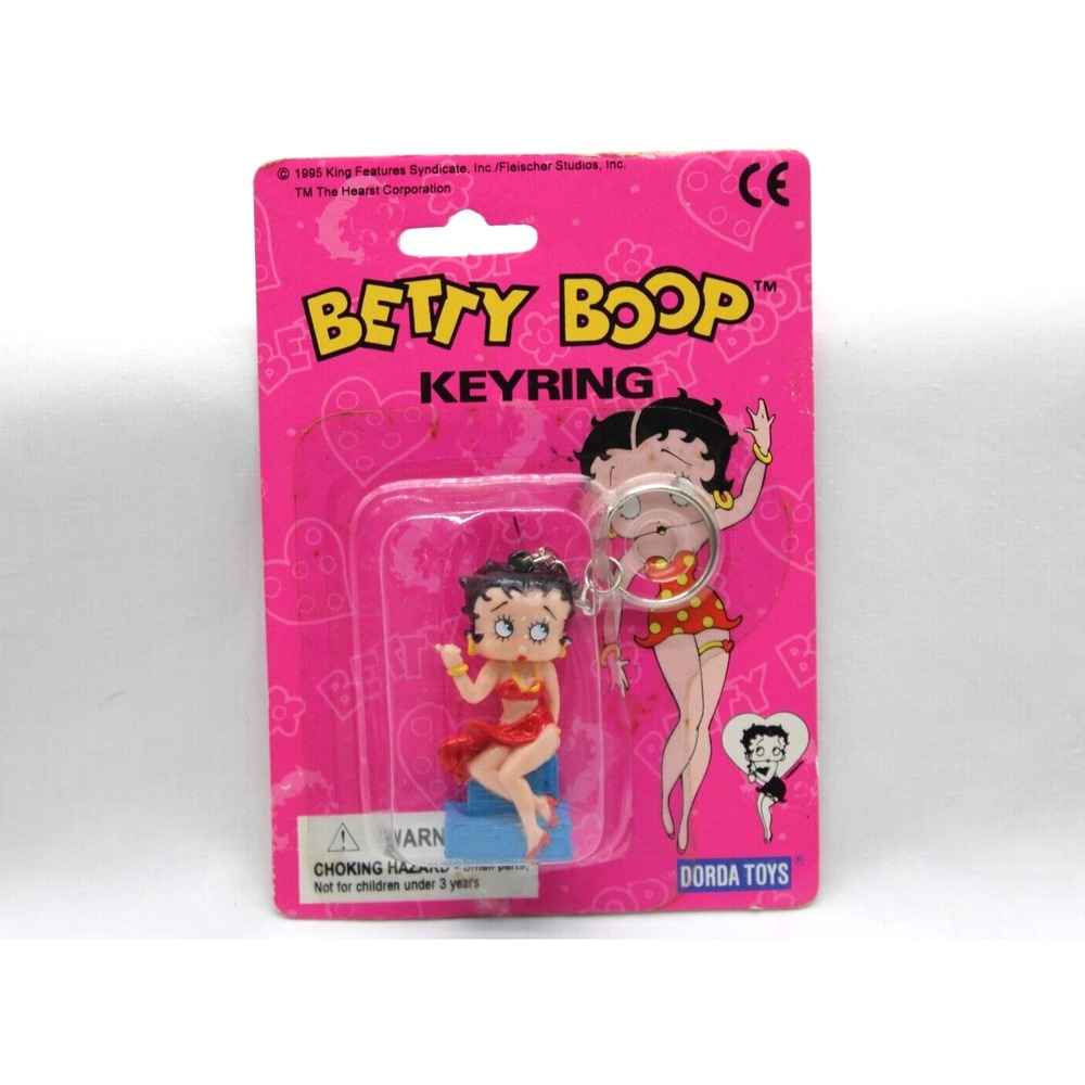 1995 Betty Boop Keychain Red 2 pc Dress USA Hearst Corp Dorda Toys Vintage